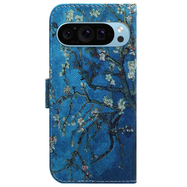 For Google Pixel 9 Coloured Drawing Flip Leather Phone Case(Apricot) - Google Cases by PMC Jewellery | Online Shopping South Africa | PMC Jewellery | Buy Now Pay Later Mobicred