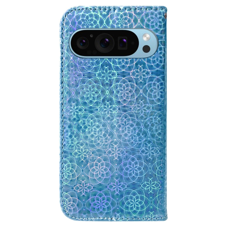 For Google Pixel 9 Pro Colorful Magnetic Buckle Leather Phone Case(Blue) - Google Cases by PMC Jewellery | Online Shopping South Africa | PMC Jewellery | Buy Now Pay Later Mobicred