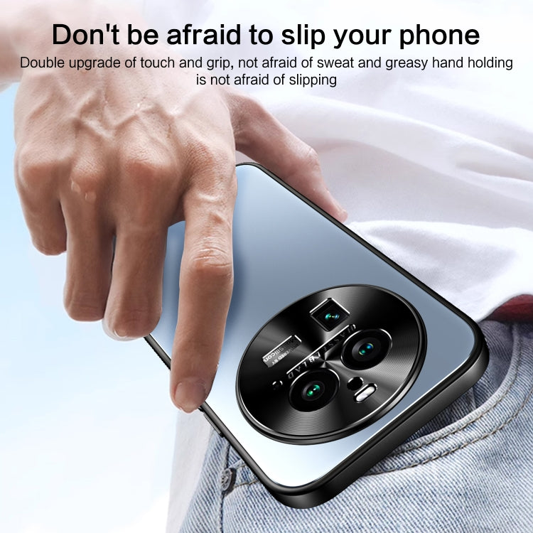 For OPPO Find X6 Pro R-JUST RJ-61 Electroplating Frosted TPU + PC Phone Case with Holder(Blue) - OPPO Cases by R-JUST | Online Shopping South Africa | PMC TechLife