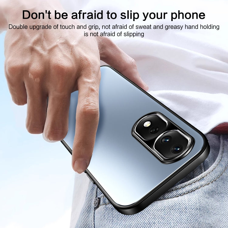 For Honor 80 Pro R-JUST RJ-61 Electroplating Frosted TPU + PC Phone Case(Blue) - Honor Cases by R-JUST | Online Shopping South Africa | PMC TechLife