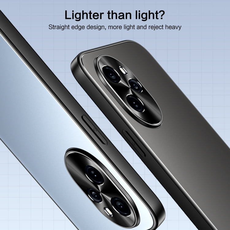 For Honor 100 R-JUST RJ-61 Electroplating Frosted TPU + PC Phone Case with Holder(Silver) - Honor Cases by R-JUST | Online Shopping South Africa | PMC TechLife