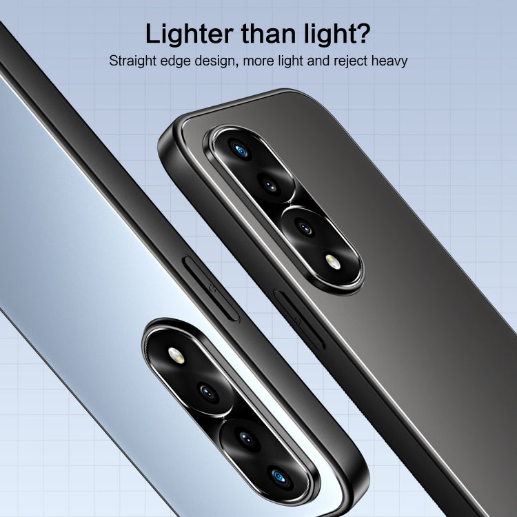 For Honor 70 Pro R-JUST RJ-61 Electroplating Frosted TPU + PC Phone Case with Holder(Silver) - Honor Cases by R-JUST | Online Shopping South Africa | PMC TechLife | Buy Now Pay Later Mobicred