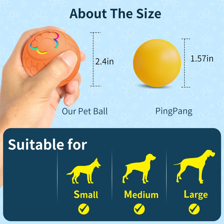 O5 Smart Pet Cat Toy Ball Luminous Yo-Yo Diameter 2.4 inches Standalone Version(Yellow) - Rubber Silicone Toys by PMC Jewellery | Online Shopping South Africa | PMC Jewellery