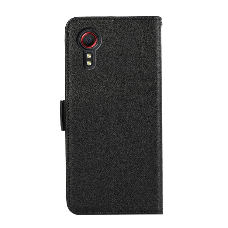 For Samsung Galaxy Xcover7 ABEEL Side-Magnetic Litchi Pattern Leather RFID Phone Case(Black) - Galaxy Phone Cases by PMC Jewellery | Online Shopping South Africa | PMC Jewellery