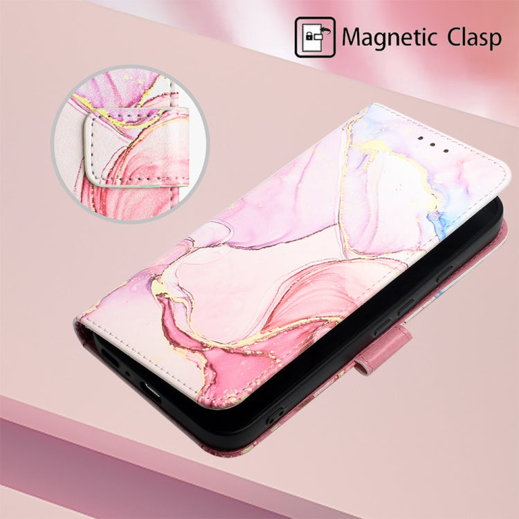 For Google Pixel 9 Pro PT003 Marble Pattern Flip Leather Phone Case(Rose Gold) - Google Cases by PMC TechLife | Online Shopping South Africa | PMC TechLife | Buy Now Pay Later Mobicred