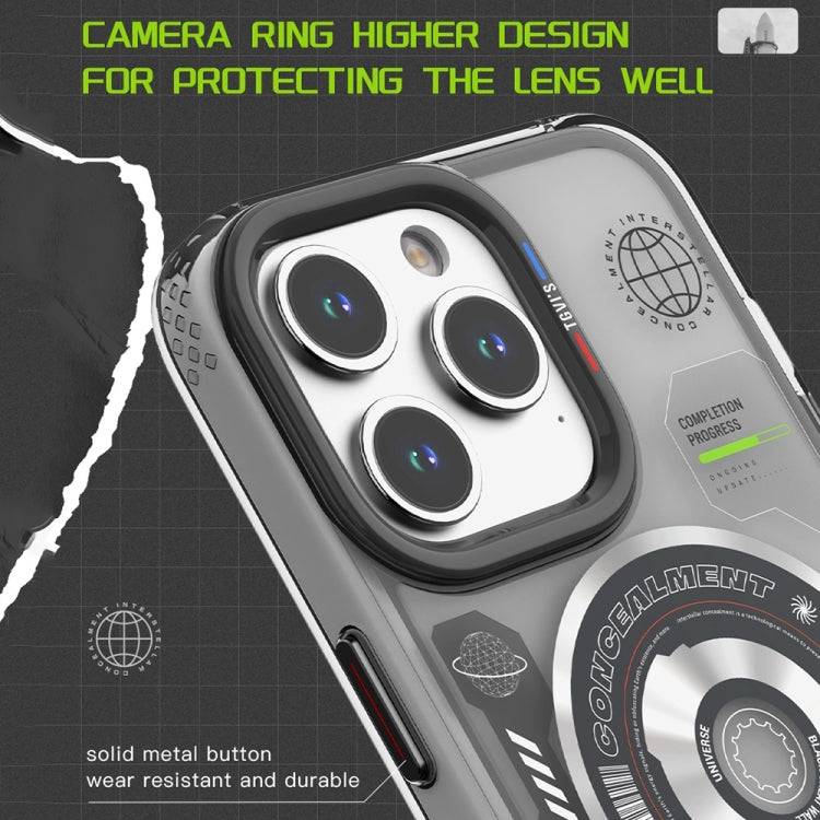 For iPhone 15 Pro Max TGVIS Space Series Explore Laser CD MagSafe Magnetic Phone Case(Metal Gray) - iPhone 15 Pro Max Cases by TGVIS | Online Shopping South Africa | PMC Jewellery | Buy Now Pay Later Mobicred