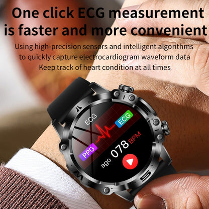 ET482 1.43 inch AMOLED Screen Sports Smart Watch Support Bluethooth Call /  ECG Function(Black Steel Band) - Smart Watches by PMC Jewellery | Online Shopping South Africa | PMC Jewellery