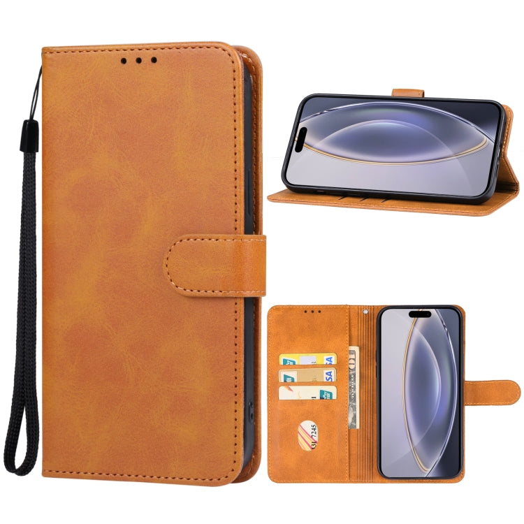 For iPhone 16 Pro Leather Phone Case(Brown) - iPhone 16 Pro Cases by PMC Jewellery | Online Shopping South Africa | PMC Jewellery | Buy Now Pay Later Mobicred