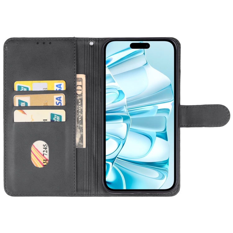 For iPhone 16 Plus Leather Phone Case(Black) - iPhone 16 Plus Cases by PMC Jewellery | Online Shopping South Africa | PMC Jewellery | Buy Now Pay Later Mobicred