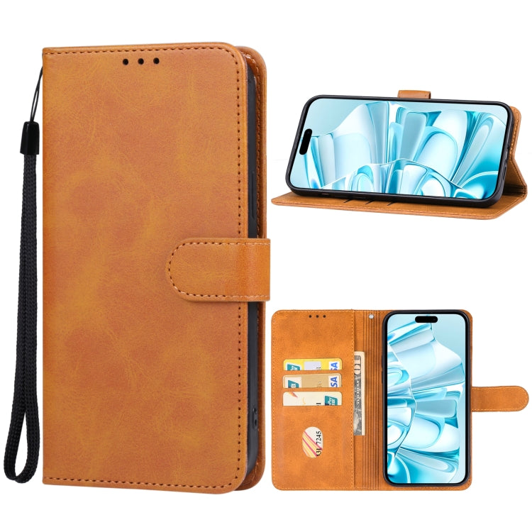 For iPhone 16 Leather Phone Case(Brown) - iPhone 16 Cases by PMC Jewellery | Online Shopping South Africa | PMC Jewellery | Buy Now Pay Later Mobicred