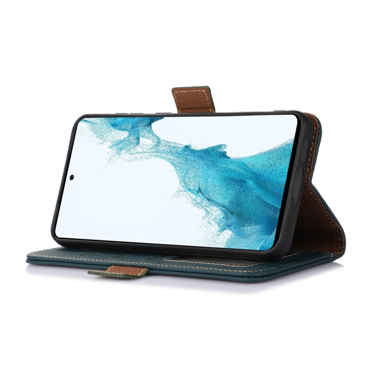 For OnePlus CE4 Lite Side-Magnetic TJ Genuine Leather RFID Phone Case(Green) - OnePlus Cases by PMC TechLife | Online Shopping South Africa | PMC TechLife | Buy Now Pay Later Mobicred