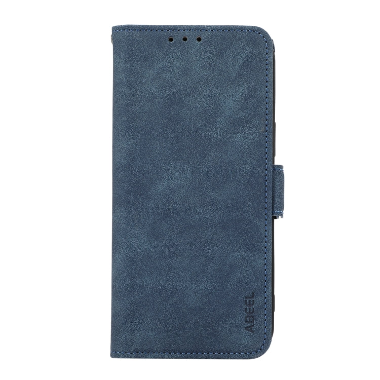 For iPhone 16 ABEEL Frosted Magnetic RFID Leather Phone Case(Blue) - iPhone 16 Cases by PMC Jewellery | Online Shopping South Africa | PMC Jewellery | Buy Now Pay Later Mobicred