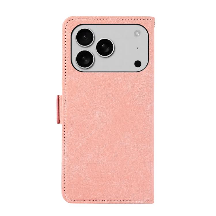 For iPhone 17 Pro Max ABEEL Frosted Magnetic RFID Leather Phone Case(Pink) - free shipping - PMc TechLife - Order now!