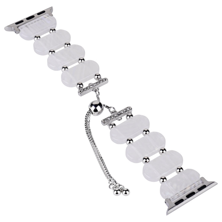 For Apple Watch Series 8 45mm Resin Retractable Chain Watch Band(Fluorescent) - Watch Bands by PMC TechLife | Online Shopping South Africa | PMC TechLife