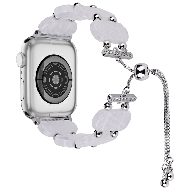 For Apple Watch SE 44mm Resin Retractable Chain Watch Band(Fluorescent) - Watch Bands by PMC TechLife | Online Shopping South Africa | PMC TechLife