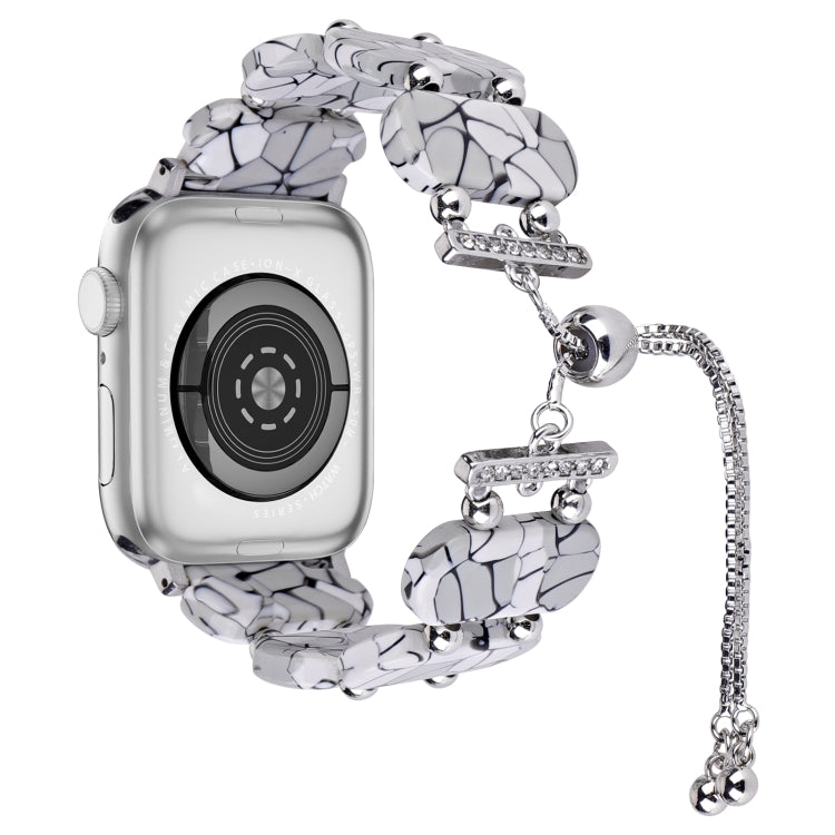 For Apple Watch Series 6 44mm Resin Retractable Chain Watch Band(Cracks) - free shipping - PMC TechLife - Order now!