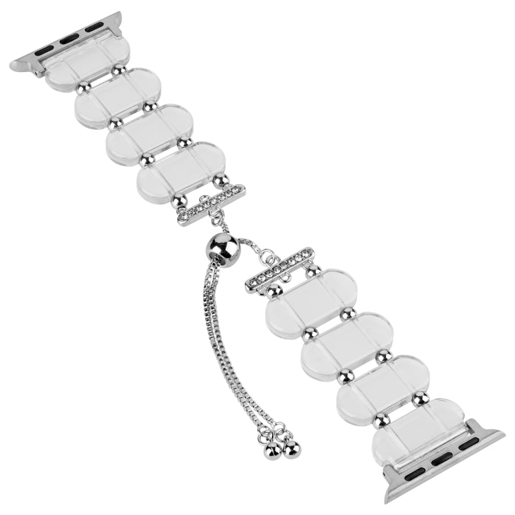 For Apple Watch Series 4 40mm Resin Retractable Chain Watch Band(Transparent) - free shipping - PMC TechLife - Order now!