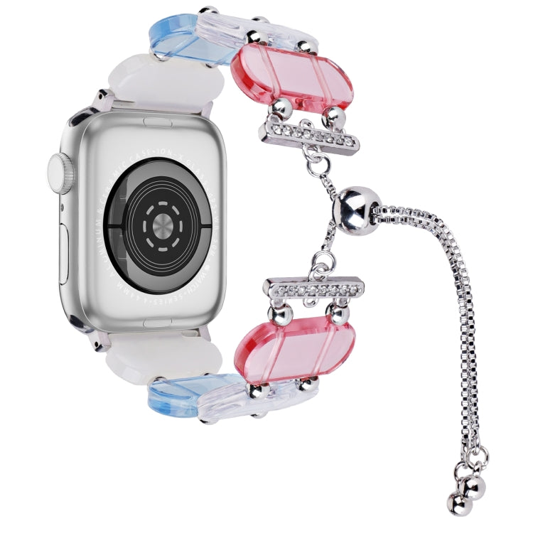 For Apple Watch 42mm Resin Retractable Chain Watch Band(Colors) - Watch Bands by PMC TechLife | Online Shopping South Africa | PMC TechLife