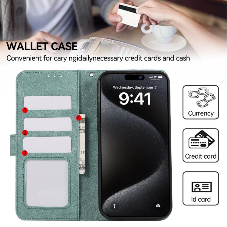 For iPhone 17 Pro ABEEL Color Block Magnetic RFID Leather Phone Case(Cyan-Pink) - free shipping - PMc TechLife - Order now!