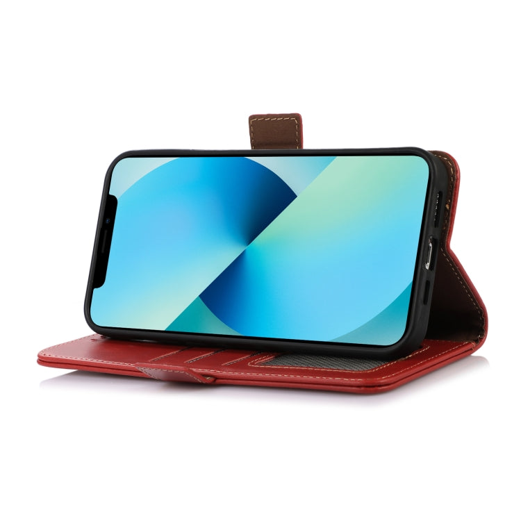 For Google Pixel 9 Crazy Horse Top Layer Cowhide Leather Phone Case(Red) - Google Cases by PMC TechLife | Online Shopping South Africa | PMC TechLife | Buy Now Pay Later Mobicred