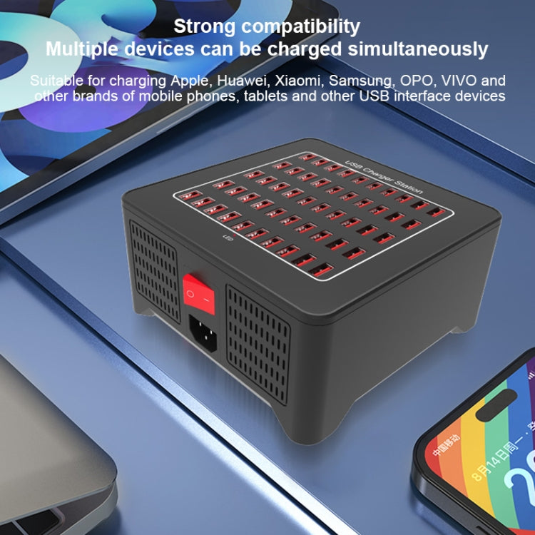 YFY-A77 250W 50 Ports USB Smart Charging Station(EU Plug) - Multifunction Charger by PMC Jewellery | Online Shopping South Africa | PMC Jewellery | Buy Now Pay Later Mobicred