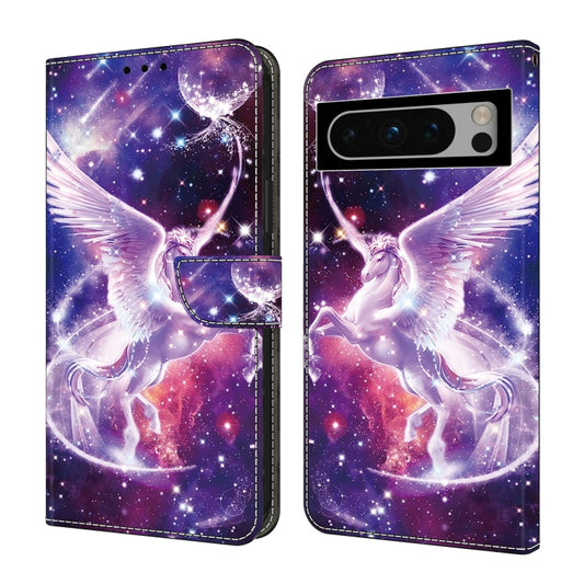 For Google Pixel 9 Crystal Painted Leather Phone case(Unicorn) - Google Cases by PMC Jewellery | Online Shopping South Africa | PMC Jewellery | Buy Now Pay Later Mobicred