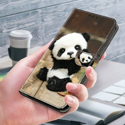 For Google Pixel 9 Crystal Painted Leather Phone case(Panda) - Google Cases by PMC Jewellery | Online Shopping South Africa | PMC Jewellery | Buy Now Pay Later Mobicred