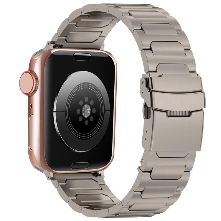 For Apple Watch Series 8 45mm I-Shaped Titanium Metal Watch Band(Titanium) - Watch Bands by PMC TechLife | Online Shopping South Africa | PMC TechLife