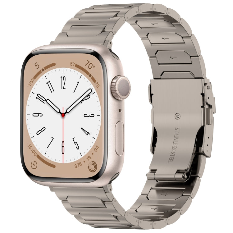 For Apple Watch Series 7 41mm I-Shaped Titanium Metal Watch Band(Titanium) - Watch Bands by PMC TechLife | Online Shopping South Africa | PMC TechLife