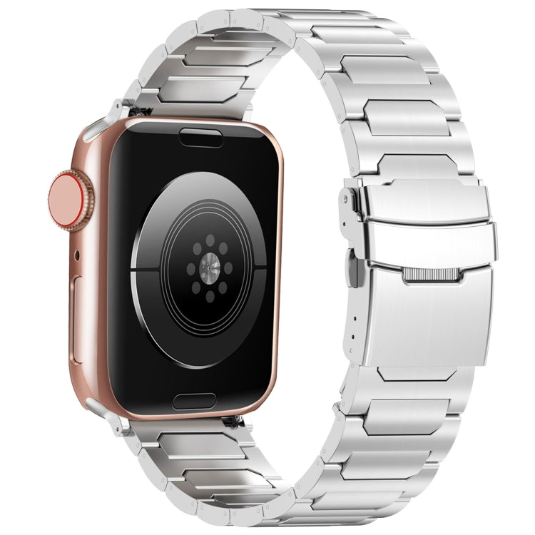 For Apple Watch Series 2 38mm I-Shaped Titanium Metal Watch Band(Silver) - Watch Bands by PMC TechLife | Online Shopping South Africa | PMC TechLife