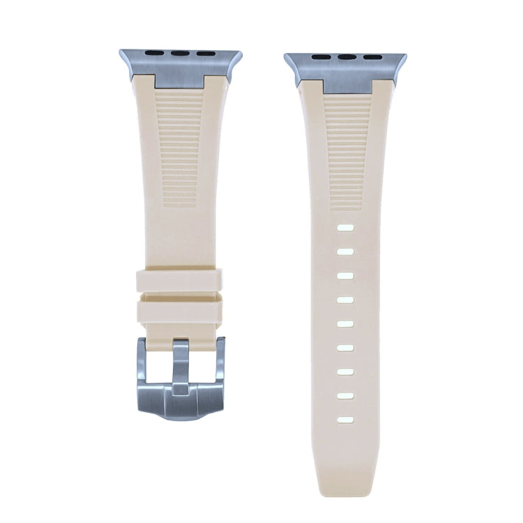 For Apple Watch Ultra 2 49mm Loners Liquid Silicone Watch Band(Silver Starlight) - Watch Bands by PMC TechLife | Online Shopping South Africa | PMC TechLife | Buy Now Pay Later Mobicred