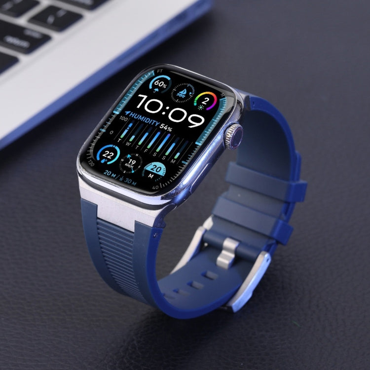 For Apple Watch Ultra 2 49mm Loners Liquid Silicone Watch Band(Titanium Starlight) - free shipping - PMC TechLife - Order now!