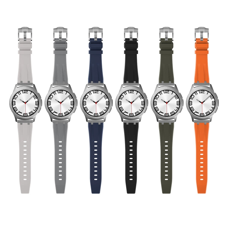 22mm Flat Head Silicone Watch Band(Black Orange) - 22mm Bands by PMC TechLife | Online Shopping South Africa | PMC TechLife
