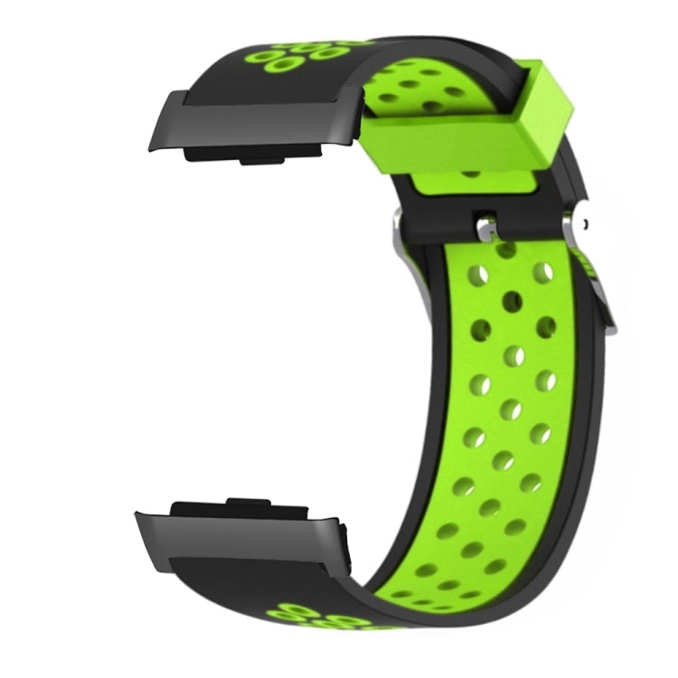 For Huawei Watch D Two Color Punched Silicone Watch Band(Black Green) - Watch Bands by PMC Jewellery | Online Shopping South Africa | PMC Jewellery