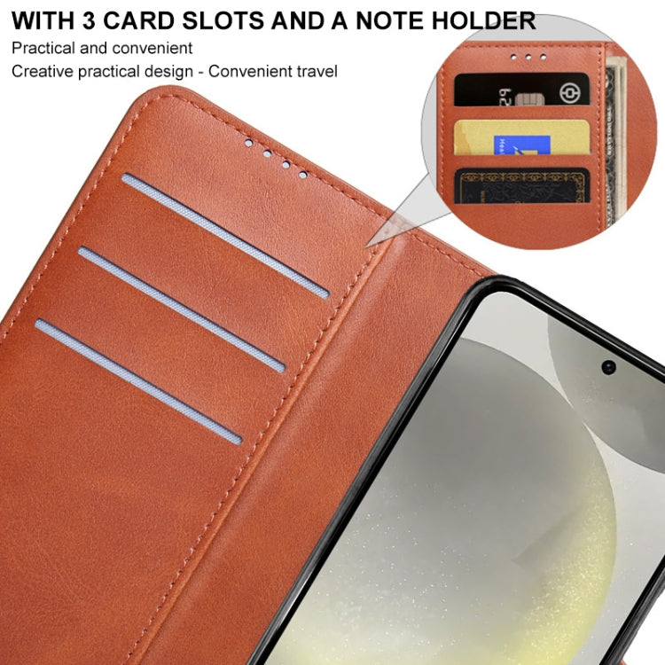 For Samsung Galaxy S24 5G IMAK Count Series Flip Leather Phone Case(Brown) - Galaxy S24 5G Cases by imak | Online Shopping South Africa | PMC Jewellery | Buy Now Pay Later Mobicred