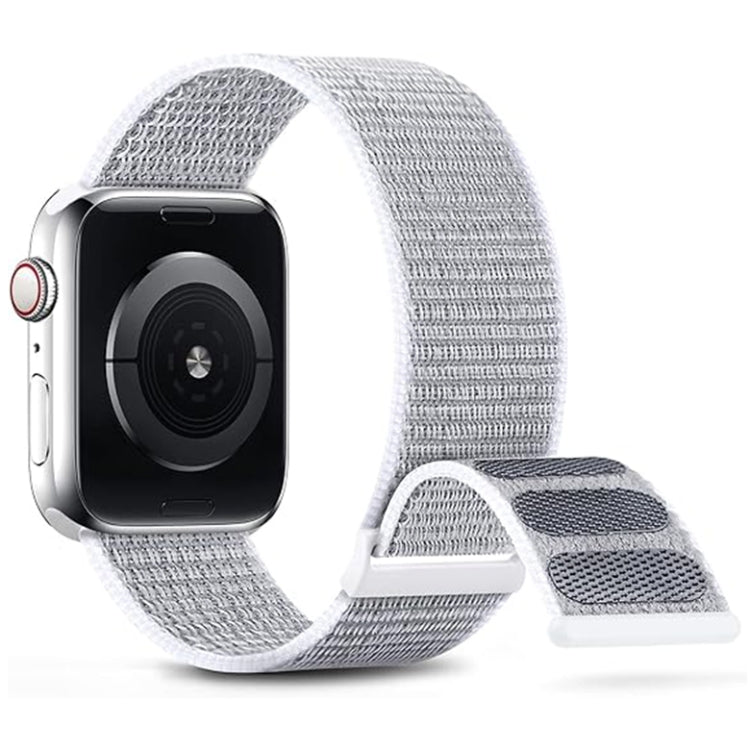 For Apple Watch SE 2022 44mm Dual Hook and Loop Nylon Watch Band(Seashell) - Watch Bands by PMC TechLife | Online Shopping South Africa | PMC TechLife