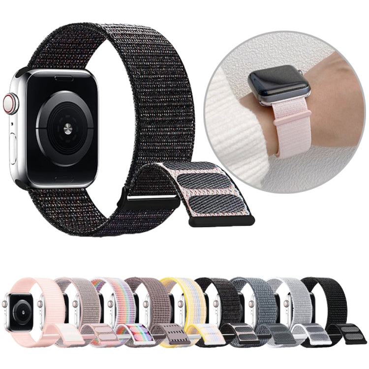 For Apple Watch Series 7 41mm Dual Hook and Loop Nylon Watch Band(Silt) - Watch Bands by PMC TechLife | Online Shopping South Africa | PMC TechLife