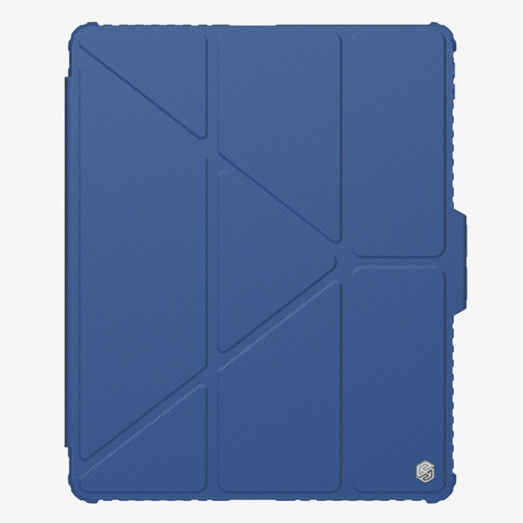 For iPad Pro 13 2024 NILLKIN Bumper Pro Multi-angle Folding Style Tablet Leather Case(Blue) - iPad Pro 13 2024 Cases by NILLKIN | Online Shopping South Africa | PMC Jewellery | Buy Now Pay Later Mobicred