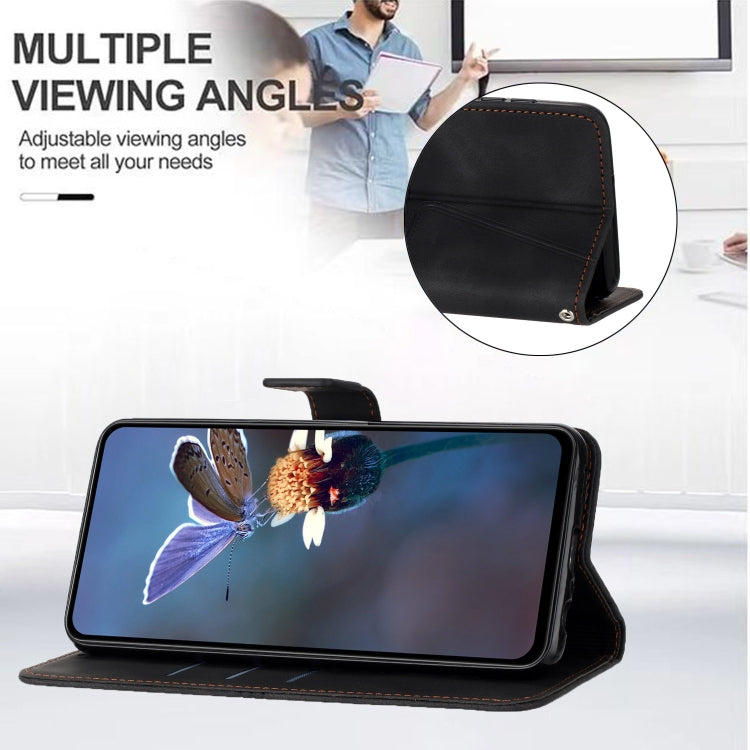 For iPhone 16 Pro Max Triangle Solid Color Leather Phone Case(Black) - iPhone 16 Pro Max Cases by PMC TechLife | Online Shopping South Africa | PMC TechLife | Buy Now Pay Later Mobicred