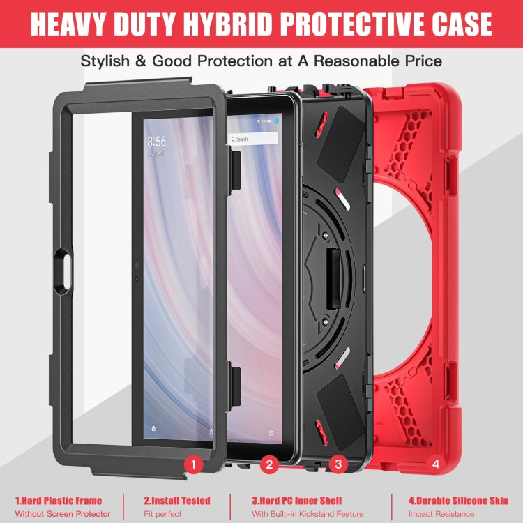 For Amazon Kindle Fire HD10 2023 Silicone Hybrid PC Full Body Tablet Case(Red) - free shipping - PMC TechLife - Order now!