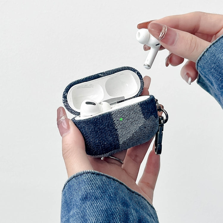 For AirPods 3 Stitching Denim Cloth Bluetooth Earphone Protective Case(Light Color Irregular) - For AirPods 3 by PMC Jewellery | Online Shopping South Africa | PMC Jewellery | Buy Now Pay Later Mobicred