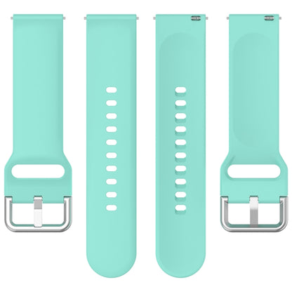 For Xiaomi Watch 2 Solid Color Metal Silver Buckle Silicone Watch Band, Size: S(Teal) - Watch Bands by PMC Jewellery | Online Shopping South Africa | PMC Jewellery