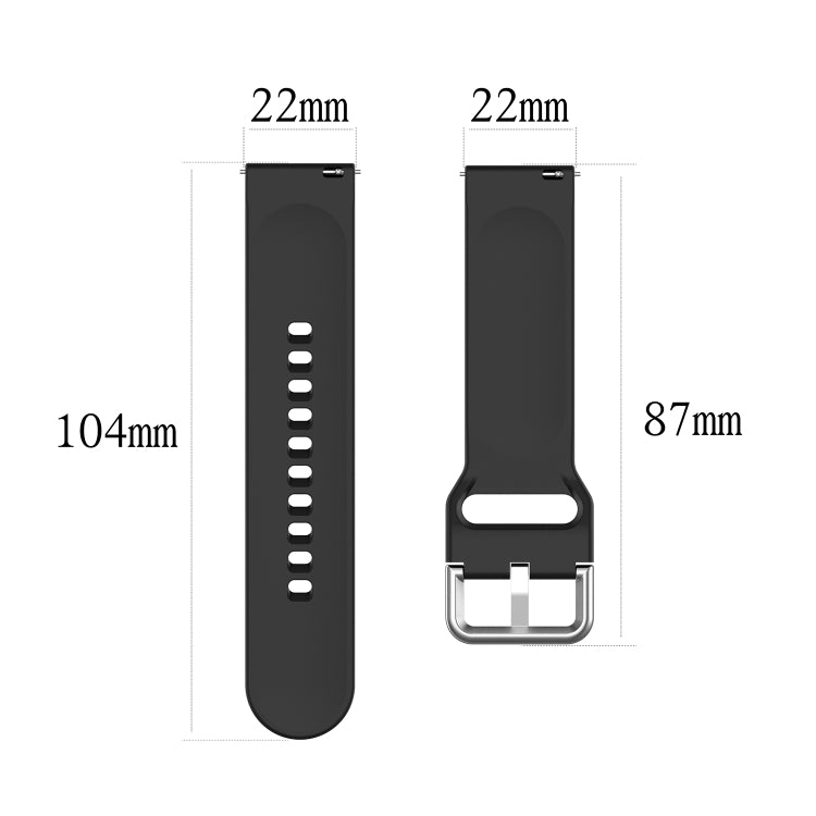 For Xiaomi Watch 2 Solid Color Metal Silver Buckle Silicone Watch Band, Size: S(Purple) - Watch Bands by PMC TechLife | Online Shopping South Africa | PMC TechLife