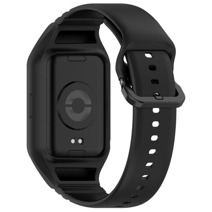 For Xiaomi Mi Band 8 Pro Solid Color Integrated TPU Watch Band(Black) - Watch Bands by PMC Jewellery | Online Shopping South Africa | PMC Jewellery