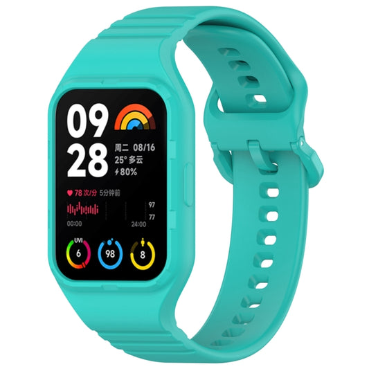 For Xiaomi Mi Band 8 Pro Solid Color Integrated TPU Watch Band(Teal) - Watch Bands by PMC Jewellery | Online Shopping South Africa | PMC Jewellery