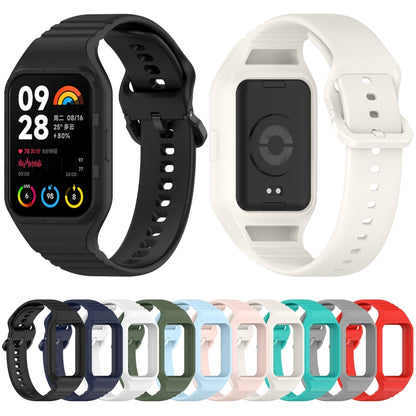 For Xiaomi Mi Band 8 Pro Solid Color Integrated TPU Watch Band(White) - Watch Bands by PMC Jewellery | Online Shopping South Africa | PMC Jewellery