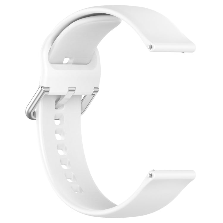 For CMF Watch Pro D395 22mm Solid Color Silver Buckle Silicone Watch Band, Size:L(White) - Watch Bands by PMC TechLife | Online Shopping South Africa | PMC TechLife