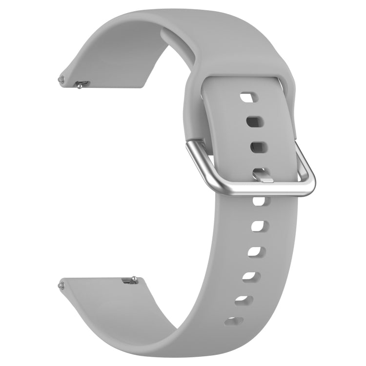 For CMF Watch Pro D395 22mm Solid Color Silver Buckle Silicone Watch Band, Size:L(Grey) - Watch Bands by PMC TechLife | Online Shopping South Africa | PMC TechLife