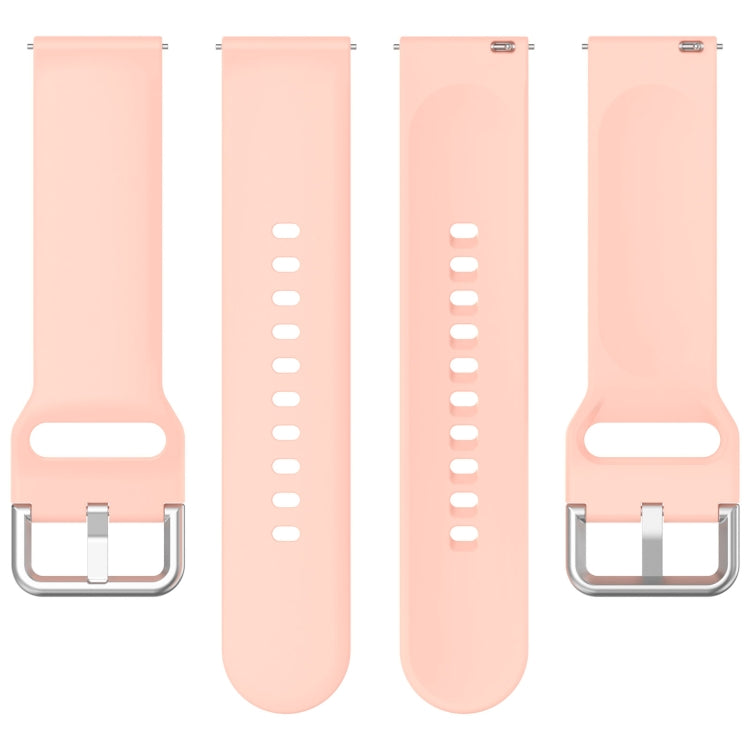 For CMF Watch Pro D395 22mm Solid Color Silver Buckle Silicone Watch Band, Size:L(Light Pink) - Watch Bands by PMC TechLife | Online Shopping South Africa | PMC TechLife