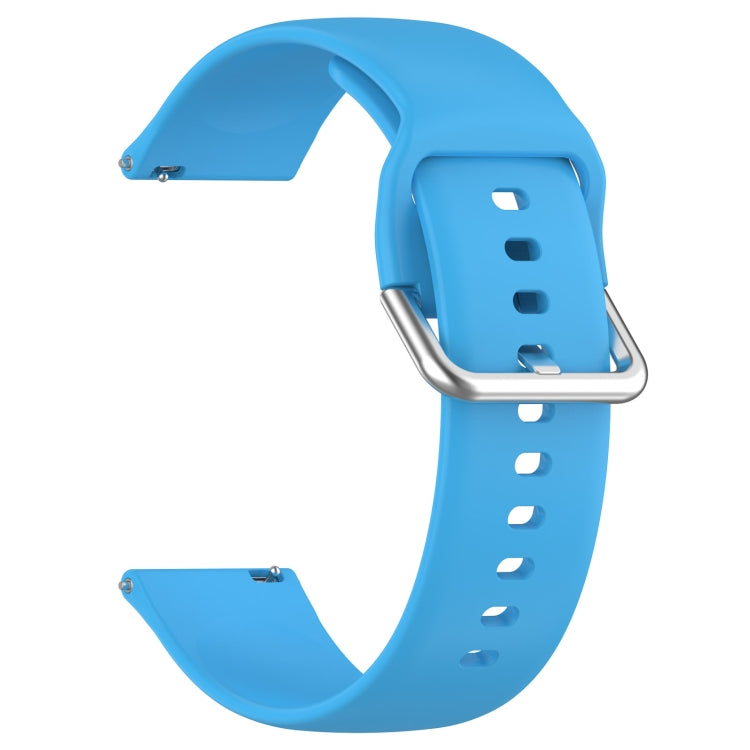 For CMF Watch Pro D395 22mm Solid Color Silver Buckle Silicone Watch Band, Size:L(Sky Blue) - Watch Bands by PMC Jewellery | Online Shopping South Africa | PMC Jewellery